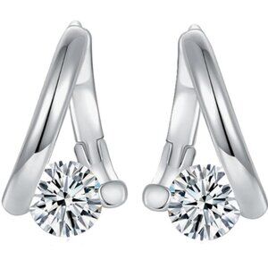 Silver Electro-Plated Hoop Earrings